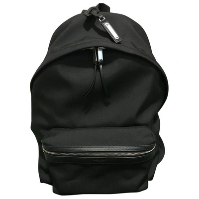Pre-owned Saint Laurent City Backpack Black Cloth Bag