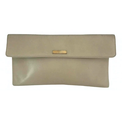 Pre-owned Delvaux Beige Leather Clutch Bag