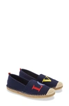 Sea Star Beachwear Luludk Beachcomber Love Espadrille Water Shoes In Dark Navy Love Embroidery