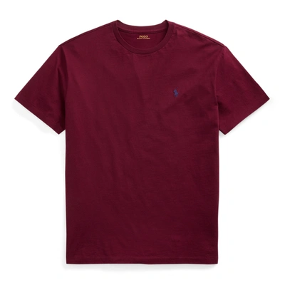 Polo Ralph Lauren Jersey Crewneck T-shirt In Classic Wine