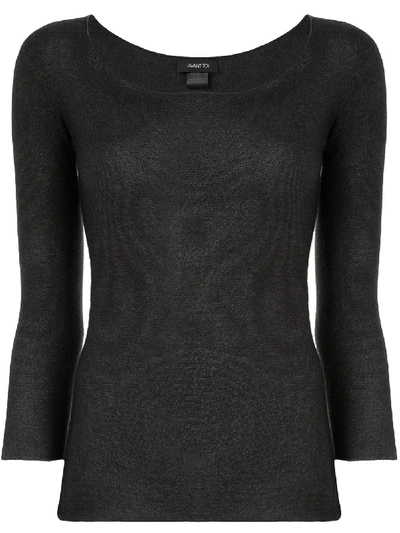 Avant Toi Scoop-neck Top In Black