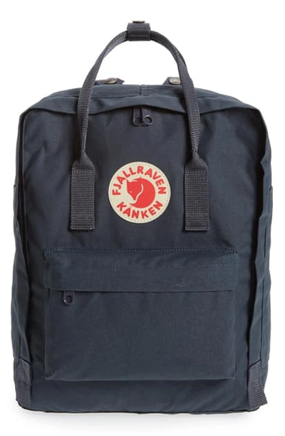 Fjall Raven Kanken Water Resistant Backpack In Navy