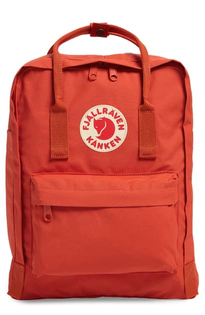 Fjall Raven Kanken Water Resistant Backpack In Rowan Red