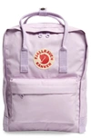 Fjall Raven Kanken Water Resistant Backpack In Pastel Lavendar