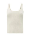 Co Ribbed-knit Cashmere Tank Top In Neutrals