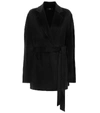 Joseph Womens Black Cenda Double-faced Wool And Cashmere-blend Coat In Black