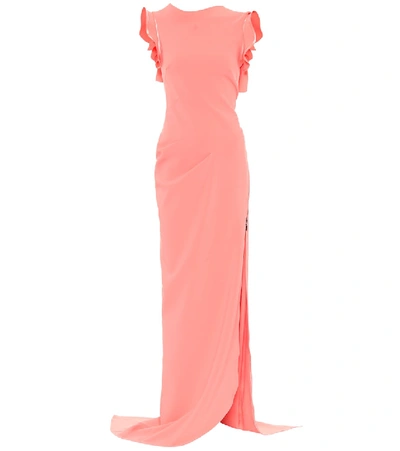 Maticevski Monumental Stretch-crêpe Gown In Pink