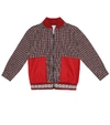 GUCCI HOUNDSTOOTH COTTON BOMBER JACKET,P00498756