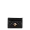 GUCCI GG MARMONT BLACK LEATHER CARD HOLDER,3387744