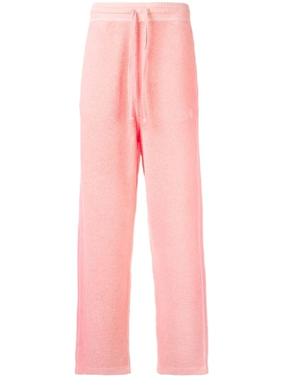 Marcelo Burlon County Of Milan Drawstring Waist Relaxed Trousers In Pink