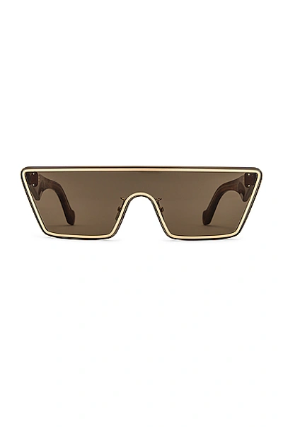 Loewe Small Mask Sunglasses In Gold & Green