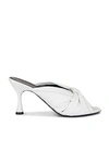 Balenciaga Drapy Mules In White Leather