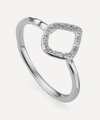 Monica Vinader Riva Mini Kite Sterling Silver And Diamond Stacking Ring In Silver