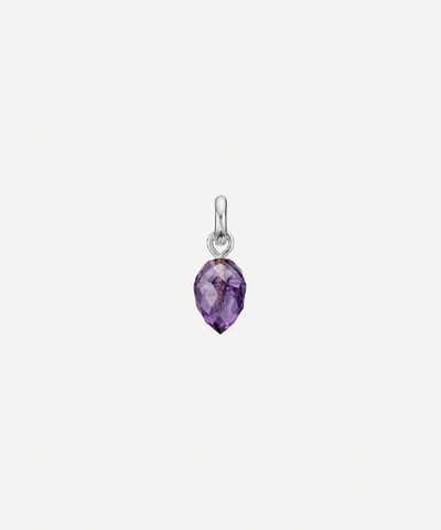 Monica Vinader Silver Fiji Bud Amethyst Pendant Charm