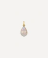Monica Vinader Fiji Bud Mini 18ct Gold-plated Sterling Silver And Baroque Pearl Pendant In Silver