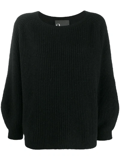 8pm Long-sleeve Knitted Top In Black