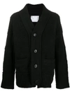 Sacai Button-down Cardigan In Black