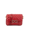 DOLCE & GABBANA LOGO QUILTED LEATHER CROSSBODY BAG,0400012704150