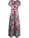 La Doublej Edition 22 Floral Twill Silk Swing Dress In Devon