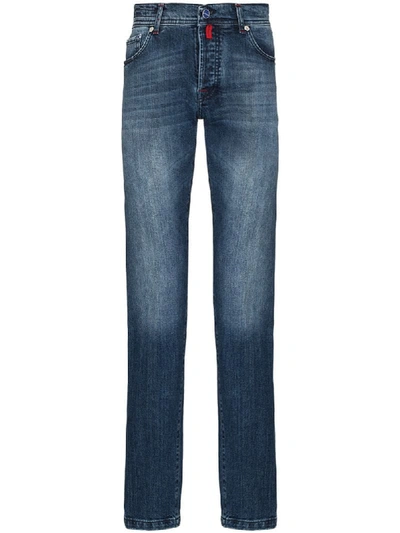 Kiton Slim Leg Jeans In Blue