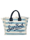 MC2 SAINT BARTH STRIPED LOGO PRINT BEACH BAG