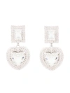 ALESSANDRA RICH CRYSTAL-EMBELLISHED HEART-SHAPE EARRINGS