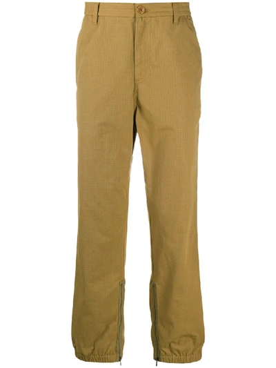 Gucci Logo-stripe Trousers In Neutrals