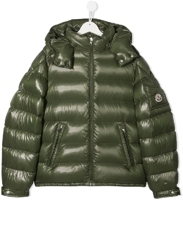 Moncler Teen Quilted Down Jacket In Green | ModeSens