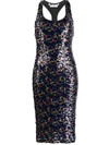 ROTATE BIRGER CHRISTENSEN SEQUIN-EMBROIDERED FITTED DRESS