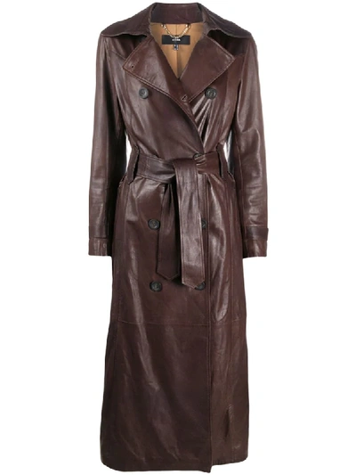 Arma Nataly Double Breasted Coat In Brown