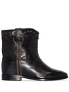 ISABEL MARANT CLUSTER LEATHER ANKLE BOOTS