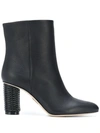 RODO WOVEN BLOCK HEEL ANKLE BOOTS