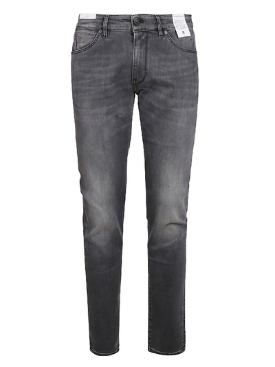 Pt05 Distressed Effect Denim Jeans In Grey In Black