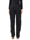 OFF-WHITE BLACK TROUSERS,11481650