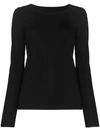 Wolford Aurora Crew-neck Top In Black