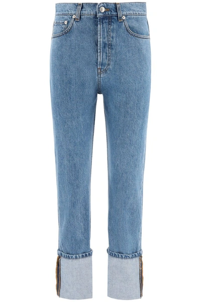 Nanushka Cho Turn-up Jeans In Blue