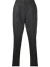 OFFICINE GENERALE ELASTICATED WOOL TROUSERS