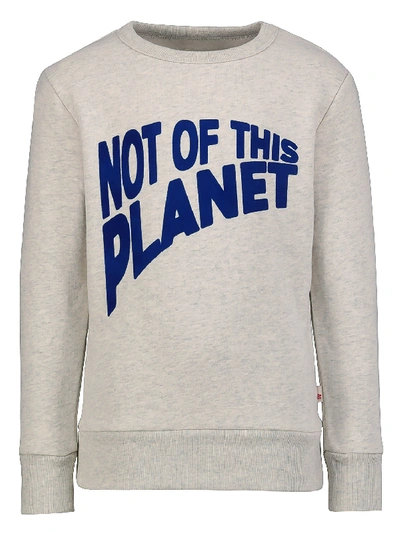 Ao76 Kids Sweatshirt C-neck Planet For Boys In Beige