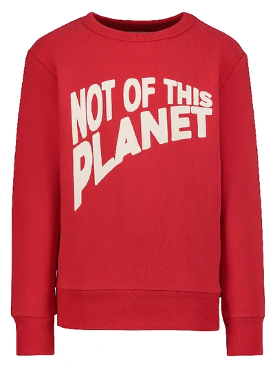 Ao76 Kids Sweatshirt C-neck Planet For Boys In Red