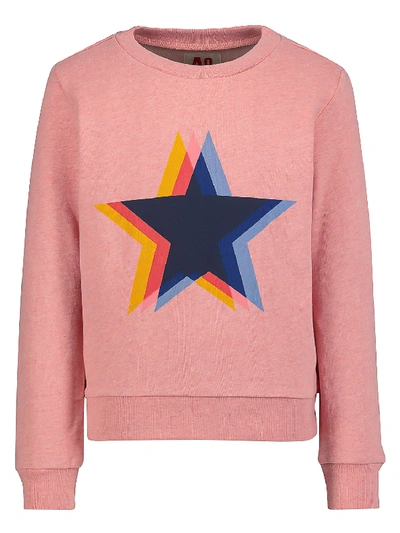 Ao76 Kids' C-neck Star In Rose