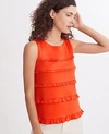 ANN TAYLOR PETITE TIERED RUFFLE SHELL TOP,544213