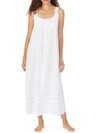 Eileen West Cotton Dobby Striped Ballet Nightgown In White