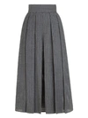 FENDI GREY FLANNEL MESH WOOL MIDI SKIRT,FQ7157 AD8V