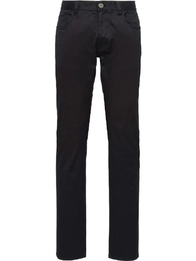 Prada Straight-leg Full-length Jeans In Black