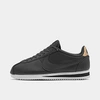 Nike Women's Classic Cortez Leather Casual Shoes In Black