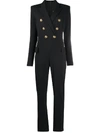 BALMAIN DOUBLE-BREASTED BUTTONED JUMPSUIT