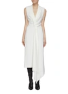 ALEXANDER MCQUEEN TIE FRONT SLEEVELESS DRESS