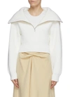 Jacquemus Risoul Merino Wool Layered Crop Sweater In White