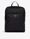 PRADA LEATHER AND RECYCLED-NYLON BACKPACK,R03661962