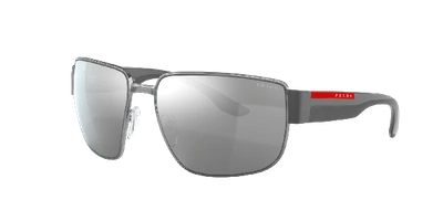 Prada Men's Sunglasses, 0ps 56vs In Light Grey Mirror Silver